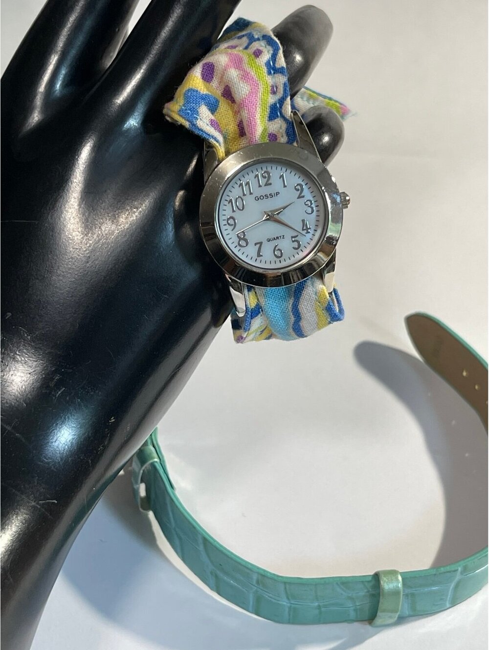Gossip Silver-tone Watch w/Two Interchangeable Bands